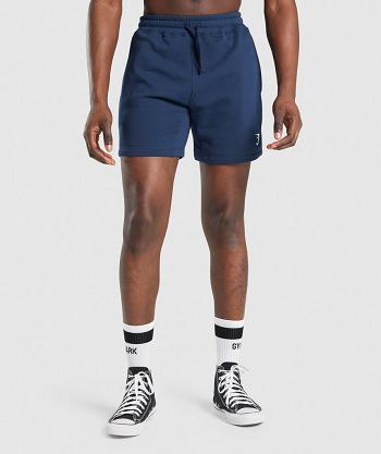 Pánské Šortky Gymshark Crest Tmavě Blankyt | CZ 2832ILH